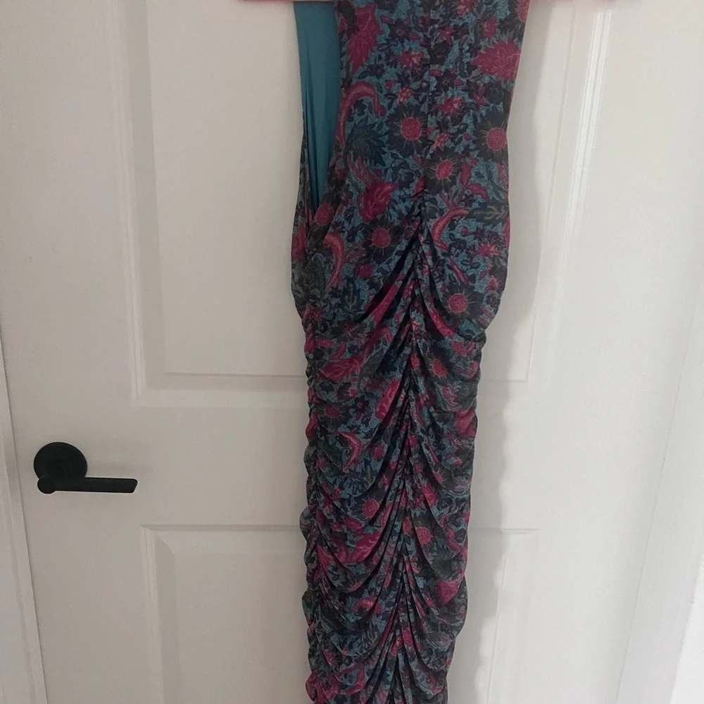 House of Harlow 1960 Pink and Blue Midi Dress Size Small - Picture 9 of 10